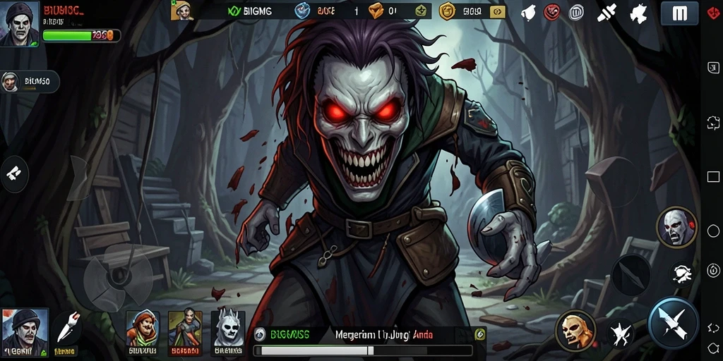 Screenshot menampilkan atmosfer horor dari gameplay menakutkan.