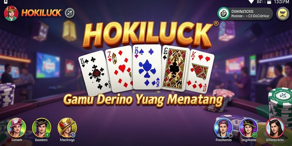 Screenshot HOKILUCK menampilkan aksi permainan Domino yang seru.