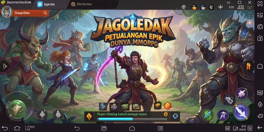 Tampilan gameplay menarik dari JAGOLEDAK dalam suasana MMORPG.