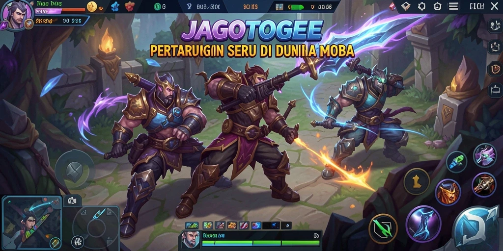 Screenshot gameplay <strong>JAGOTOGEL</strong> dengan pertarungan seru dan karakter yang menonjol.