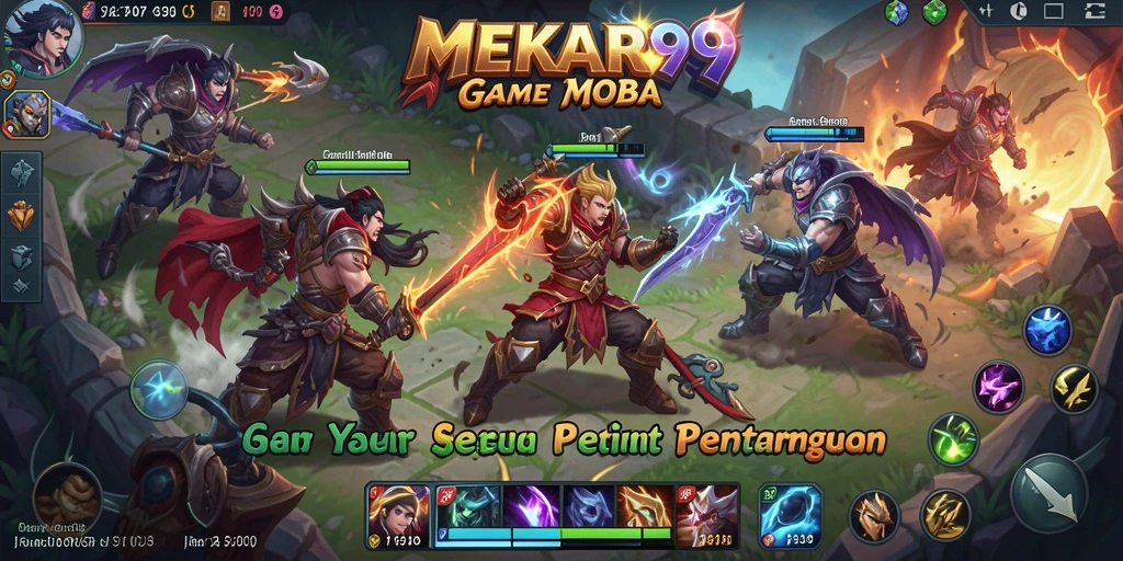 Screenshot gameplay <strong>MEKAR99</strong> yang menampilkan aksi seru di arena pertempuran.