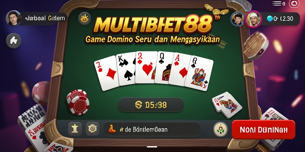 Gameplay seru MULTIBET88 saat bermain domino.