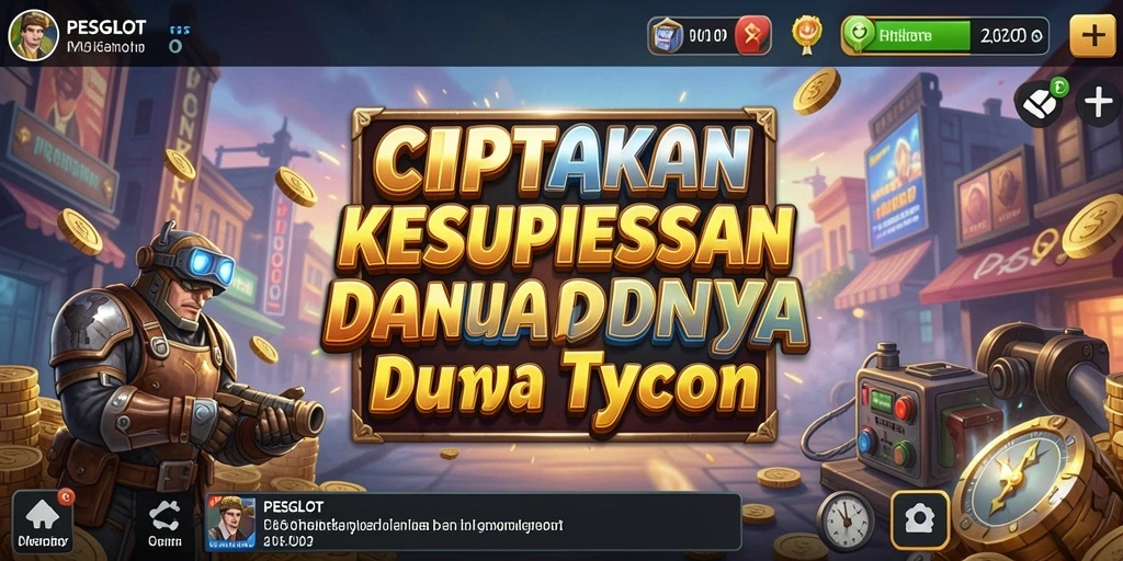 Tampilan gameplay PESGSLOT dengan berbagai pilihan strategi Tycoon.