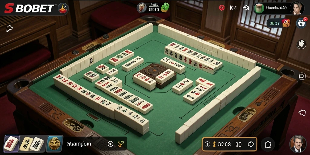 Tampilan gameplay SBOBET Mahjong yang seru dan menantang.