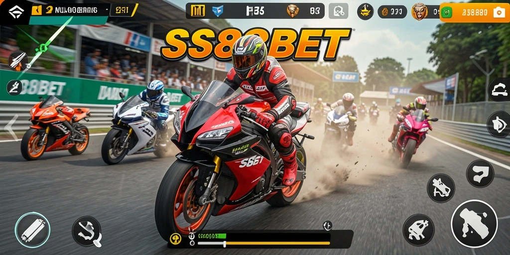 Tampilan menarik dan mendebarkan dari gameplay balap motor.