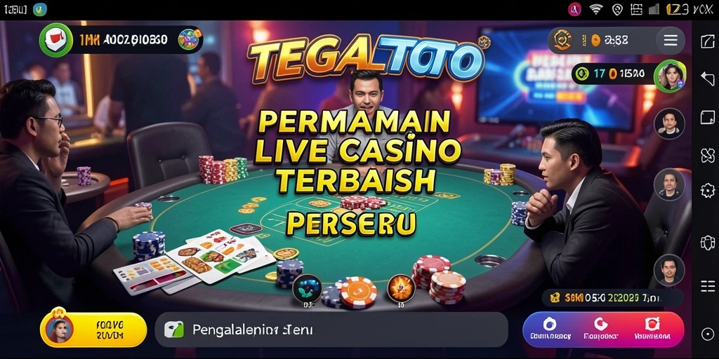Tampilan gameplay Live Casino mendebarkan di TEGALTOTO.