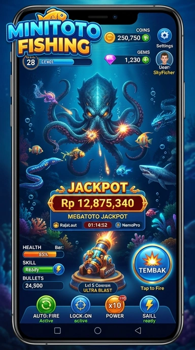 Antarmuka kategori aplikasi di minitoto yang menarik.